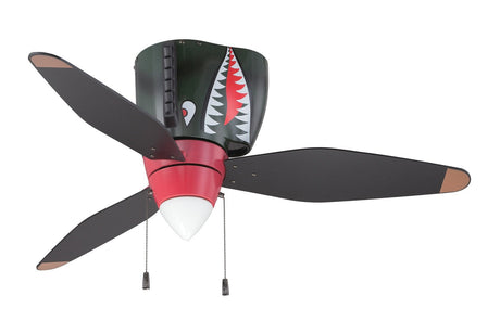 Craftmade WB348TS3 warbird black / tiger shark ceiling fan blades included