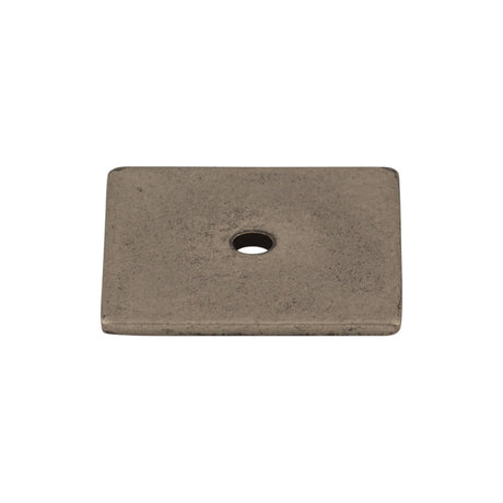 Top Knobs TK95PTA Square Knob Backplate Pewter Antique