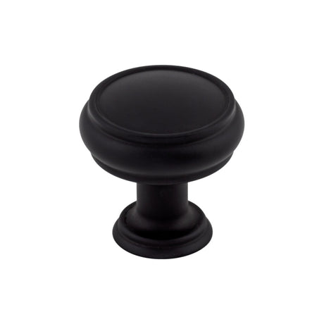 Top Knobs TK831BLK Eden 1 3/16" Diameter Round Knob Flat Black