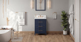 Jeffrey Alexander Katara 24" Hale Blue Single Sink Bathroom Vanity with White Quartz Top - 8 in. Widespread Faucet Top - VKITKAT24BLWQR product image 6