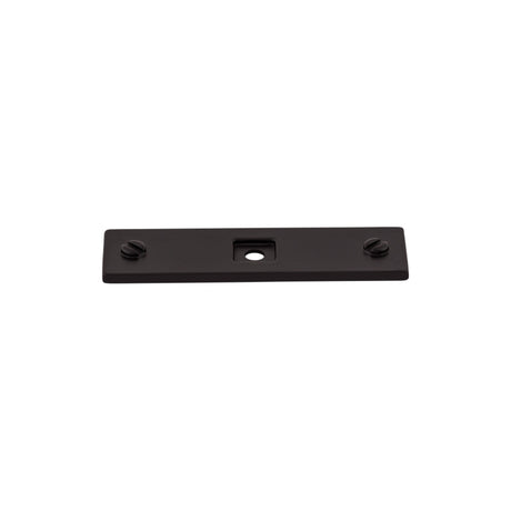 Top Knobs TK741BLK Channing Knob Backplate Flat Black