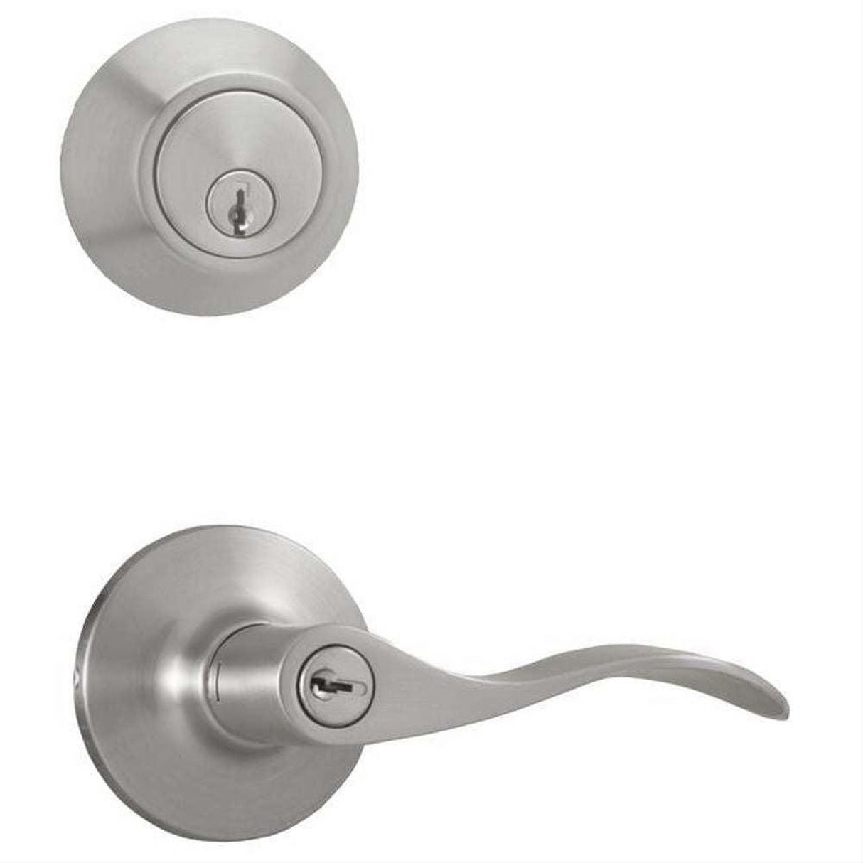 Weslock 02271XNXNFR22 02271XXFR22 New Haven Keyed Entry and Single Cylinder Deadbolt Satin Nickel