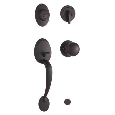 Weslock 02815-2S20020-0020 Hillcrest Dummy Handleset with Salem Knob Matte Black