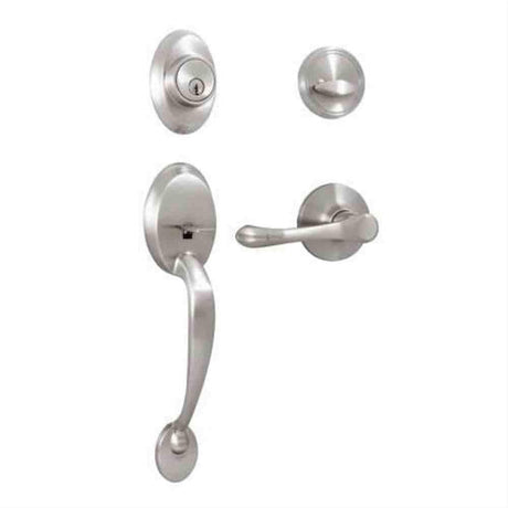 Weslock 02815-NVN0020-V0020 Hillcrest Dummy Handleset with Somerset Lever Satin Nickel