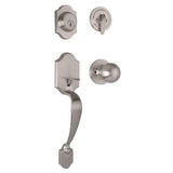Weslock 02820-NGNFR2D-GFR2D Parkside Single Cylinder Handleset with Hudson Knob Satin Nickel