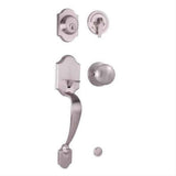 Weslock 02820-NSNFR2D-SFR2D Parkside Single Cylinder Handleset with Salem Knob Satin Nickel