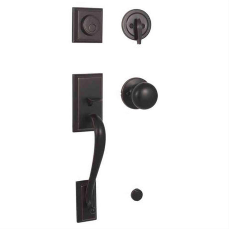 Weslock 02830-1S1FR2D-SFR2D Mercy Single Cylinder Handleset with Salem Knob Oil Rubbed Bronze