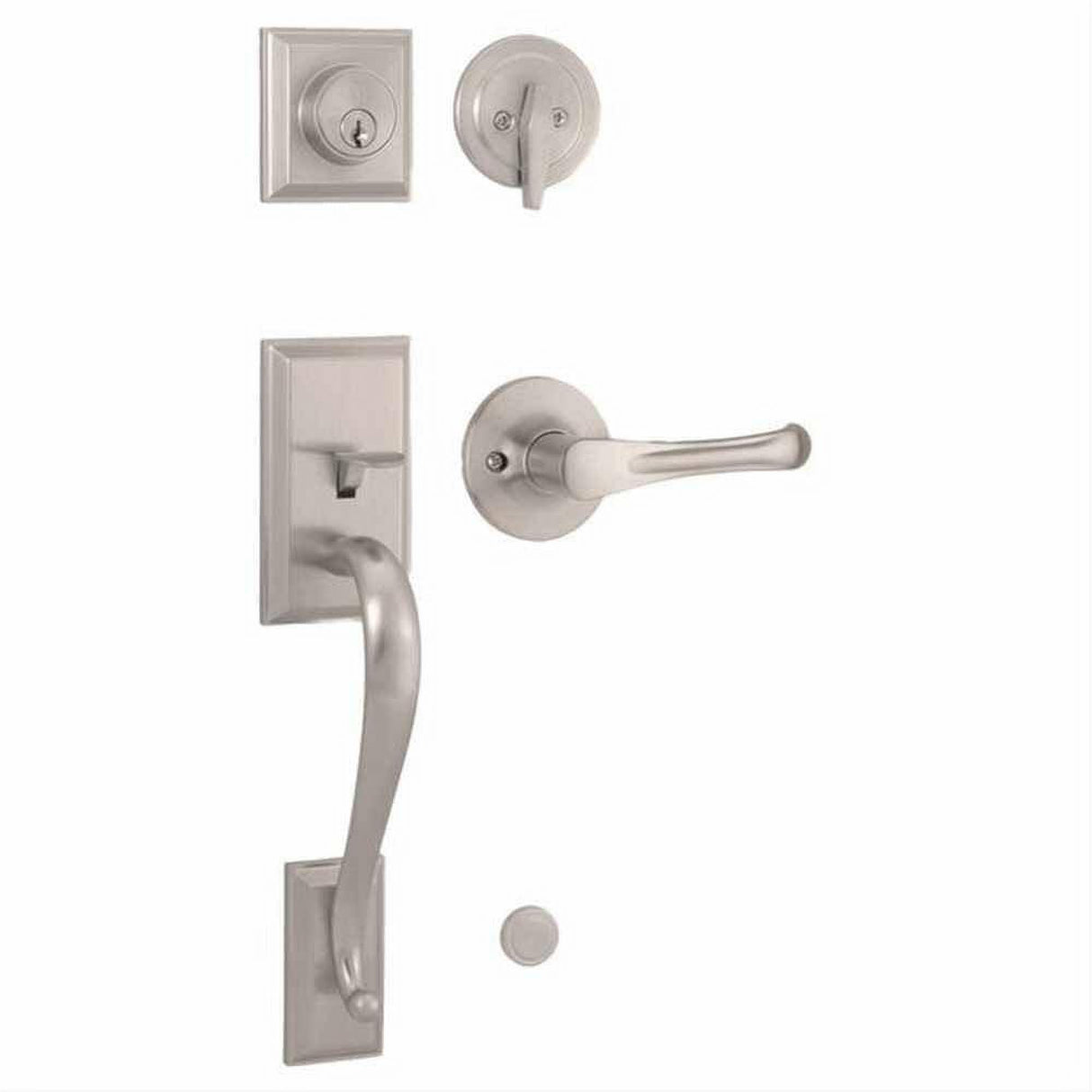 Weslock 02830-NVNFR2D-VFR2D Mercy Single Cylinder Handleset with Somerset Lever Satin Nickel
