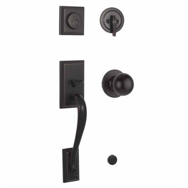 Weslock 02835-1G10020-G0020 Mercy Dummy Handleset with Hudson Knob Oil Rubbed Bronze