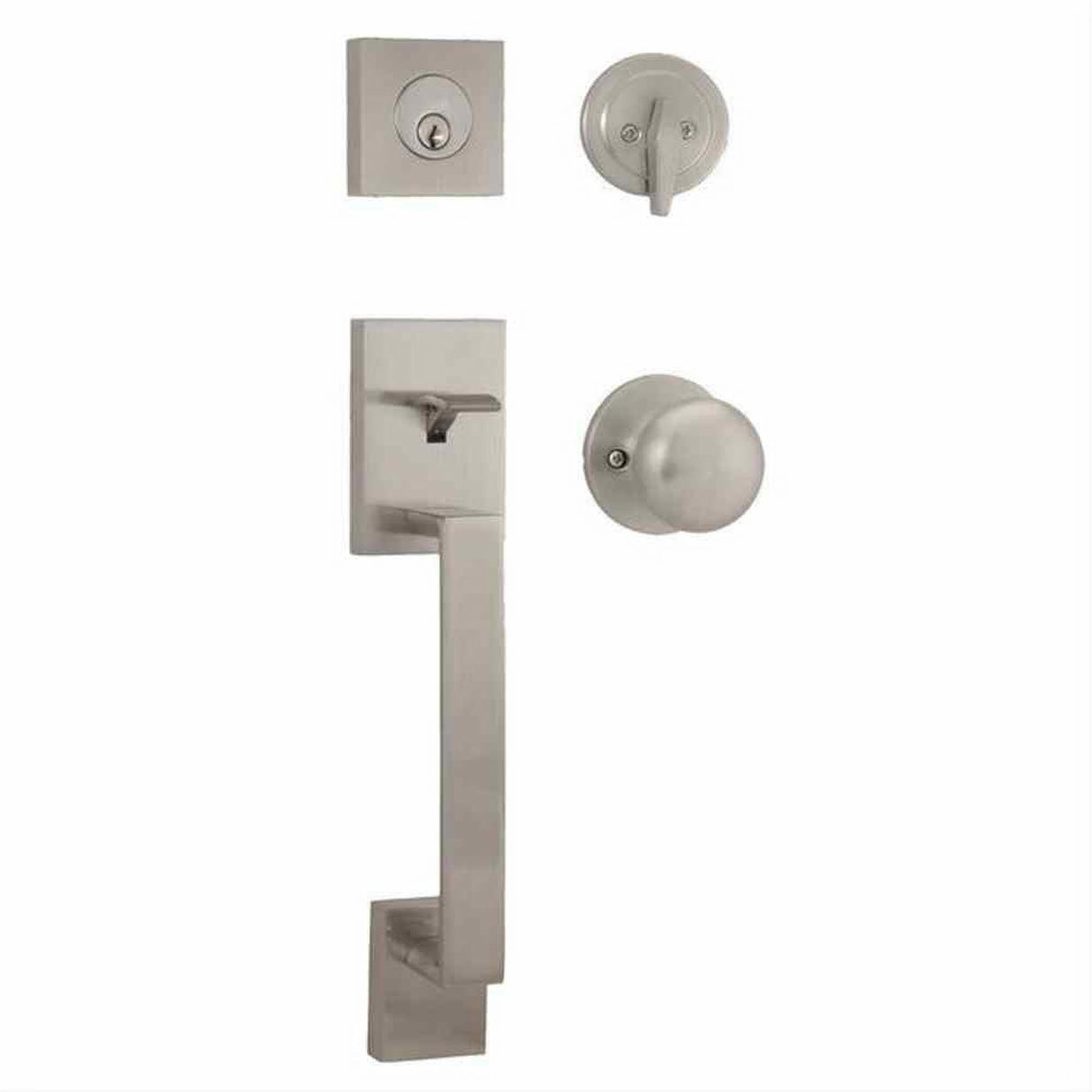 Weslock 02840-NSNFR2D-SFR2D Bailey Single Cylinder Handleset with Salem Knob Satin Nickel