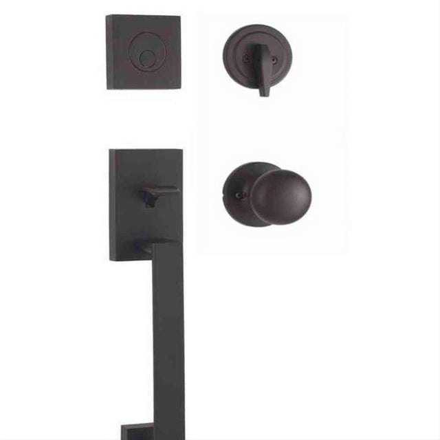Weslock 02845-2S20020-S0020 Bailey Dummy Handleset with Salem Knob Matte Black