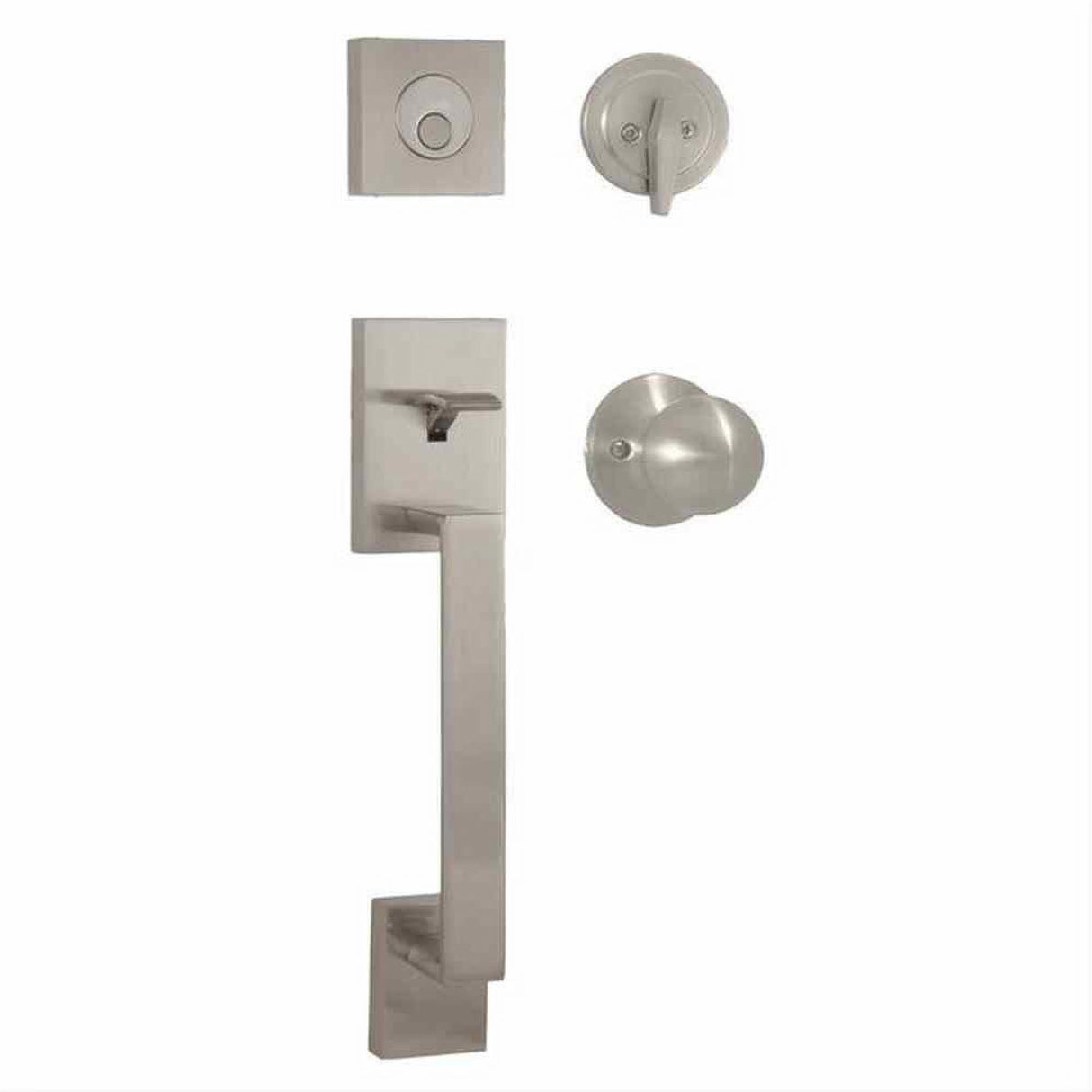 Weslock 02845-NGN0020-G0020 Bailey Dummy Handleset with Hudson Knob Satin Nickel