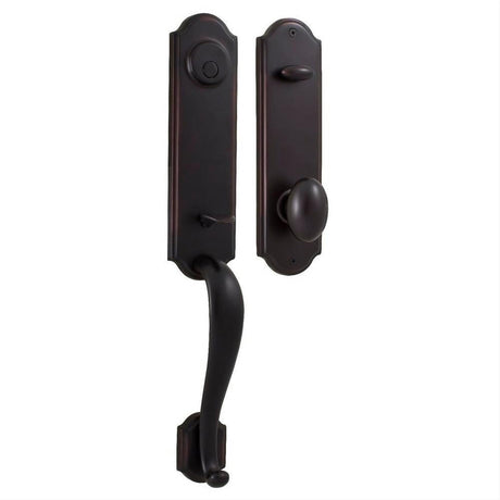 Weslock 06655-1J10020-J-0020 Mansion Dummy Handleset with Julienne Door Knob Oil Rubbed Bronze