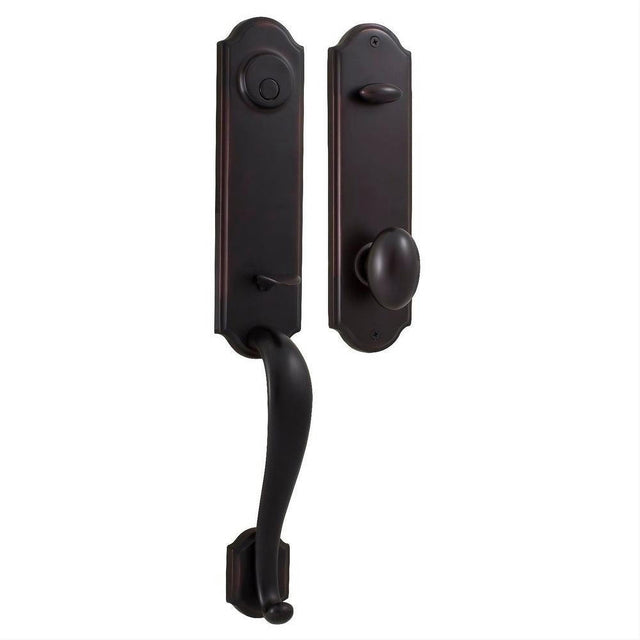 Weslock 06655-1J10020-J-0020 Mansion Dummy Handleset with Julienne Door Knob Oil Rubbed Bronze