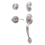 Weslock L2810-NXNFR2D-XFR2D Hillcrest Single Cylinder Handleset with Left Hand New Haven Lever Satin Nickel
