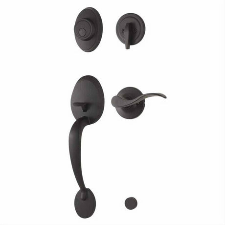 Weslock L2815-2X20020-X0020 Hillcrest Dummy Handleset with Left Hand New Haven Lever Matte Black