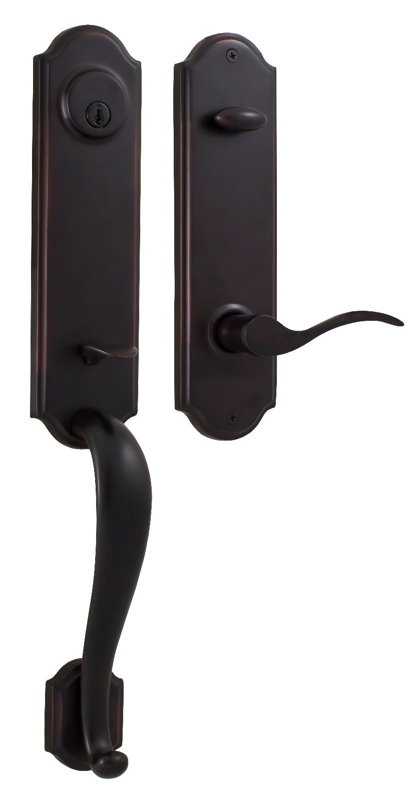 Weslock L6651-1U1SL2D-U-SL2D Mansion Single Cylinder Handleset with Bordeau Left Hand Door Lever Oil Rubbed Bronze
