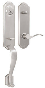 Weslock L6651-NUNSL2D-U-SL2D Mansion Single Cylinder Handleset with Bordeau Left Hand Door Lever Satin Nickel