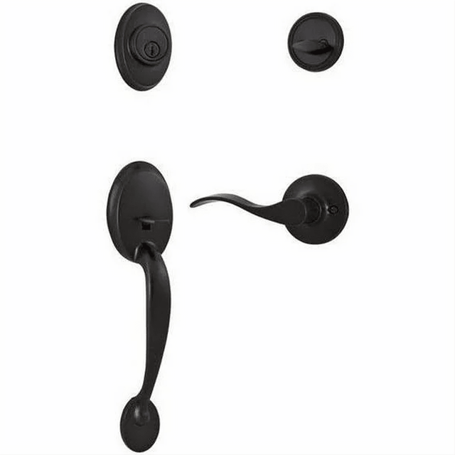 Weslock R2810-1X1R2D-XR2D Hillcrest Single Cylinder Handleset with Right Hand New Haven Lever Oil Rubbed Bronze