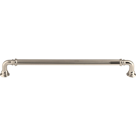 Top Knobs TK325PN Reeded 9" Center to Center Bar Pull Polished Nickel