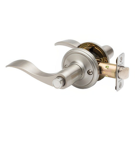 Copper Creek WL2231SS Waverlie privacy privacy door lever in satin stainless, additional view