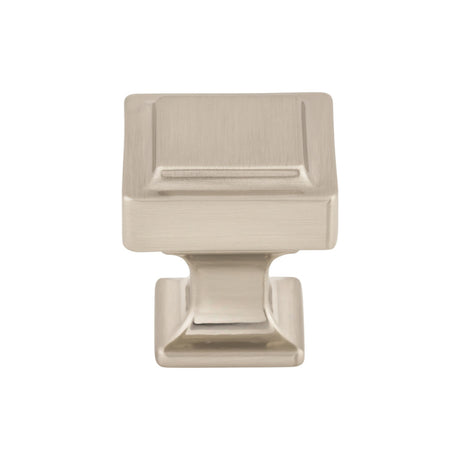Top Knobs TK701BSN Ascendra 1 1/8" Length Square Knob Brushed Satin Nickel