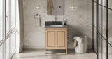 Jeffrey Alexander Percival 30" Natural Oak Single Sink Bathroom Vanity with Grey Quartz Top - 8 in. Widespread Faucet Top product image 6