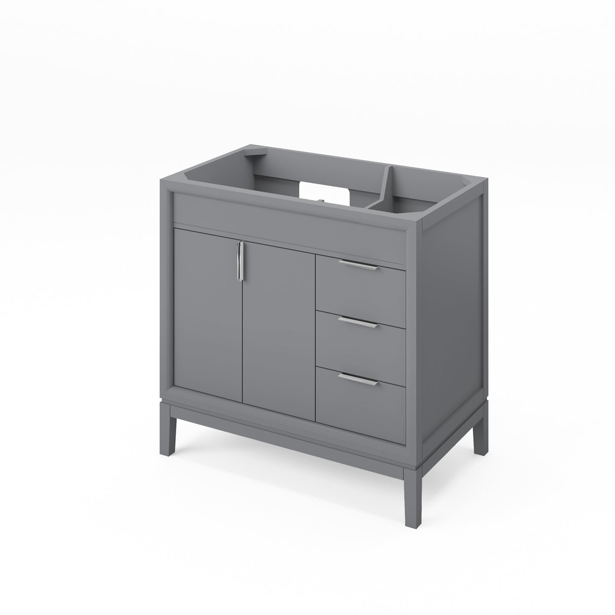 Jeffrey Alexander Theodora 36" Grey Single Sink Bathroom Vanity with Black Granite Top - 8 in. Widespread Faucet Top product image 2