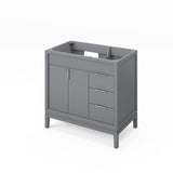 Jeffrey Alexander Theodora 36" Grey Single Sink Bathroom Vanity with Calacatta Vienna Quartz Top - 8 in. Widespread Faucet Top product image 3