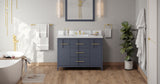 Jeffrey Alexander Katara 48" Blue Steel Single Sink Bathroom Vanity with White Quartz Top - 8 in. Widespread Faucet Top product image 6