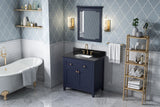 Jeffrey Alexander Chatham 36" Hale Blue Single Sink Bathroom Vanity with Black Granite Top - 8 in. Widespread Faucet Top product image 7