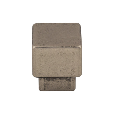 Top Knobs TK32PTA Tapered 1" Length Square Knob Pewter Antique