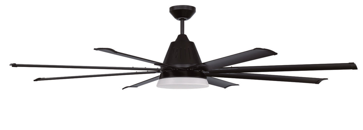Craftmade WTP72FB8 72" Wingtip Ceiling Fan in Flat Black