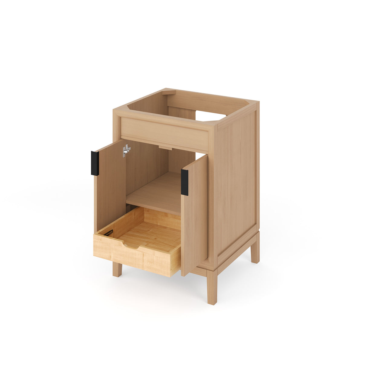 Jeffrey Alexander Theodora 24" Natural Oak Single Sink Bathroom Vanity with Grey Marble Top - 8 in. Widespread Faucet Top product image 3