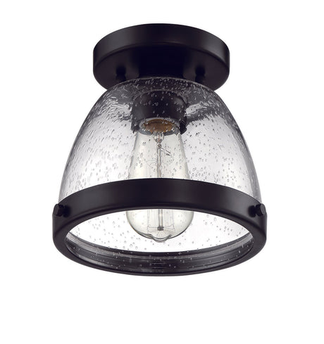 Craftmade X1408-FB Lodie 1 Light 7.5" Flushmount Flat Black