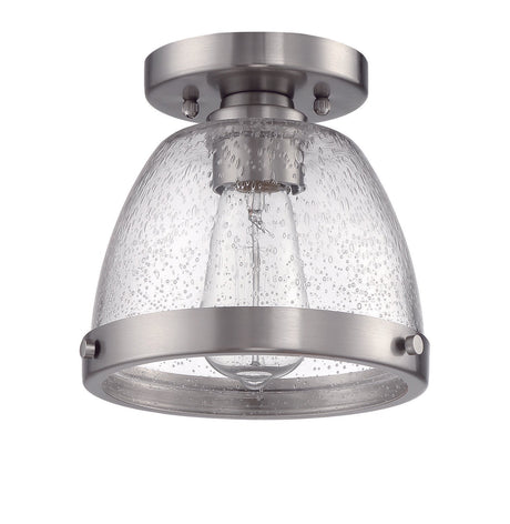 Craftmade X1410-BNK Lodie 1 Light 9.5" Flushmount Brushed Polished Nickel