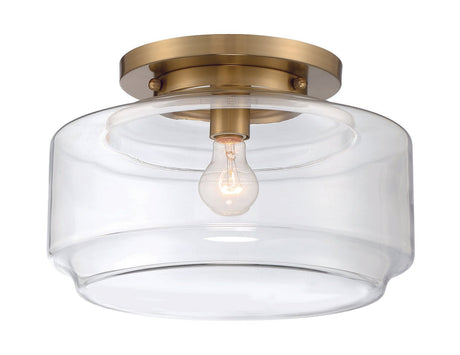 Craftmade X3114-SB Peri 1 Light 14" Flushmount Satin Brass