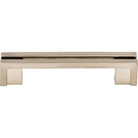 Top Knobs TK55BSN Flat Rail 3 1/2" Center to Center Bar Pull Brushed Satin Nickel