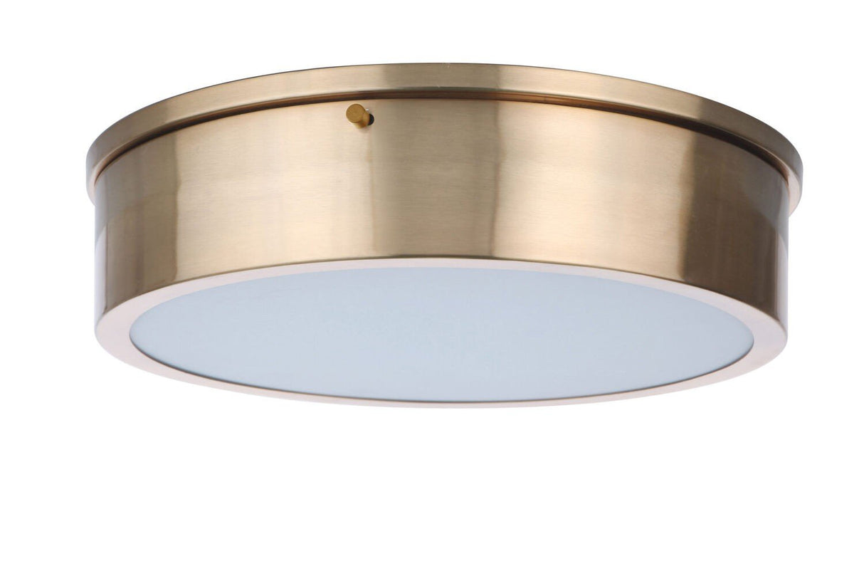 Craftmade X6713-SB-LED satin brass flushmount
