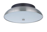 Craftmade X6813-FBBNK-LED flat black / brushed polished nickel flushmount