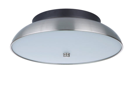Craftmade X6813-FBBNK-LED flat black / brushed polished nickel flushmount