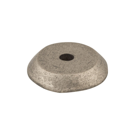 Top Knobs M1455 Aspen Round Knob Backplate Silicon Bronze Light