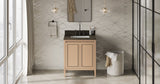 Jeffrey Alexander Percival 30" Natural Oak Single Sink Bathroom Vanity with Blue Limestone Top - 8 in. Widespread Faucet Top product image 6