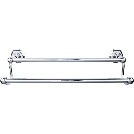 Top Knobs ED7PCB TOP BATH (R) Edwardian Bath Double 20 1/2" Wall Mounted Towel Bar Polished Chrome
