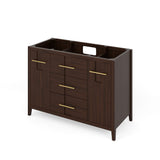 Jeffrey Alexander Katara 48" Dark Walnut Single Sink Bathroom Vanity with Blue Limestone Top - 8 in. Widespread Faucet Top product image 2