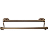 Top Knobs ED7GBZC TOP BATH (R) Edwardian Bath Double 20 1/2" Wall Mounted Towel Bar German Bronze