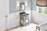 Jeffrey Alexander Wavecrest 24" Weathered Grey Single Sink Bathroom Vanity with Black Granite Top - 8 in. Widespread Faucet Top product image 6