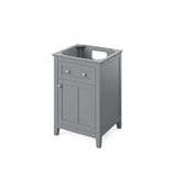 Jeffrey Alexander Chatham 24" Grey Single Sink Bathroom Vanity with Black Granite Top - 8 in. Widespread Faucet Top product image 3