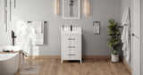 Jeffrey Alexander Katara 24" White Single Sink Bathroom Vanity with White Quartz Top - 8 in. Widespread Faucet Top - VKITKAT24WHWQR1 product image 6