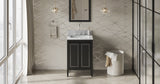 Jeffrey Alexander Percival 24" Black Single Sink Bathroom Vanity with White Carrara Marble Top - 8 in. Widespread Faucet Top product image 7